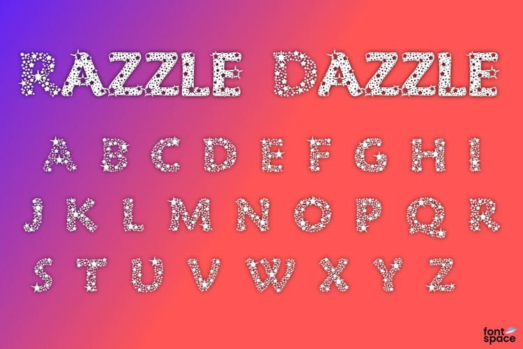 Razzle Dazzle Glitter Font