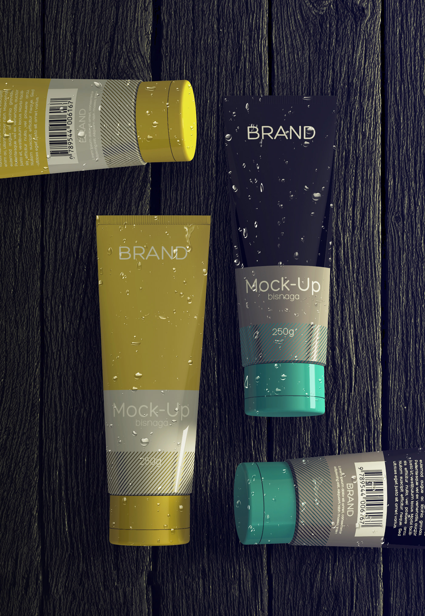 Realistic Cosmetics Packaging Free Mock-up