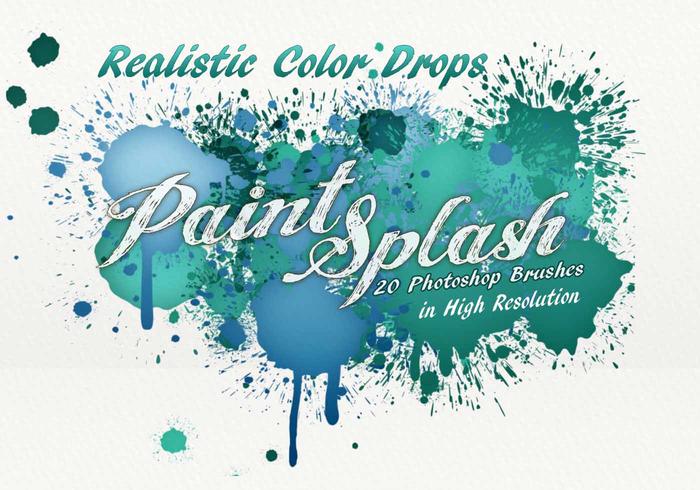 Realistic Paint Splash PS Brushes for Photoshop