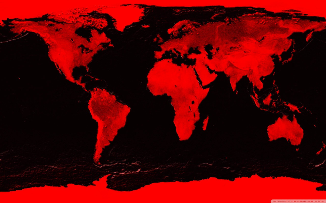 Red & Black Map Wallpaper