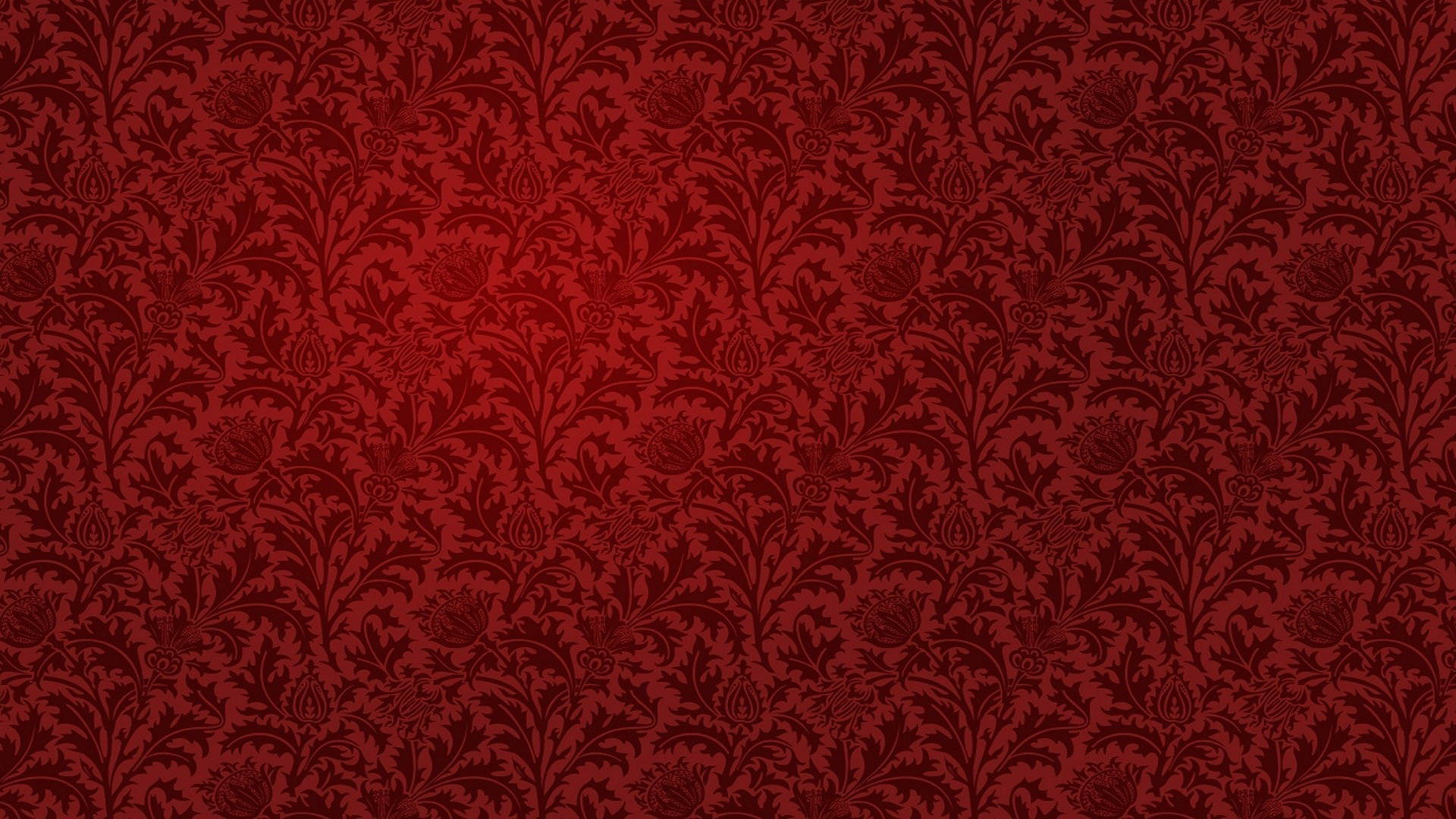 Red Floral Art Wallpaper