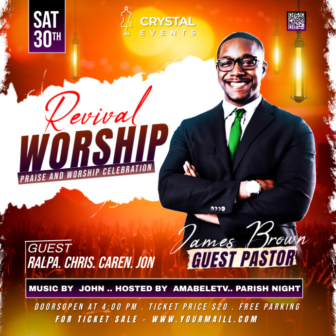 Revival Worship Church Flyer Template