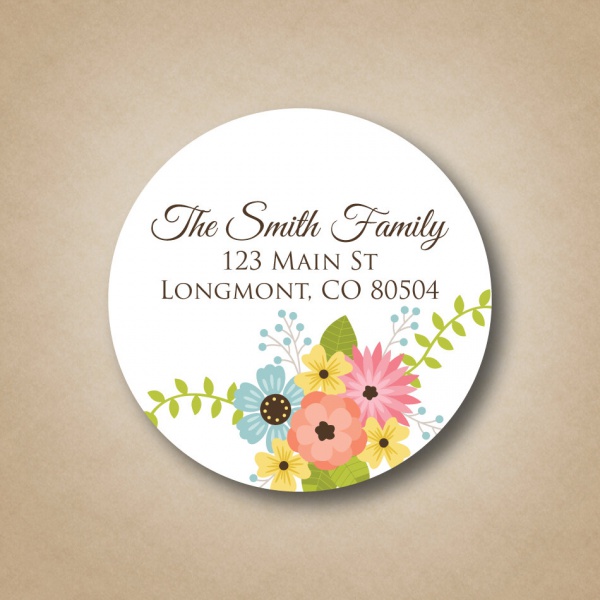 Rustic Floral Address Label