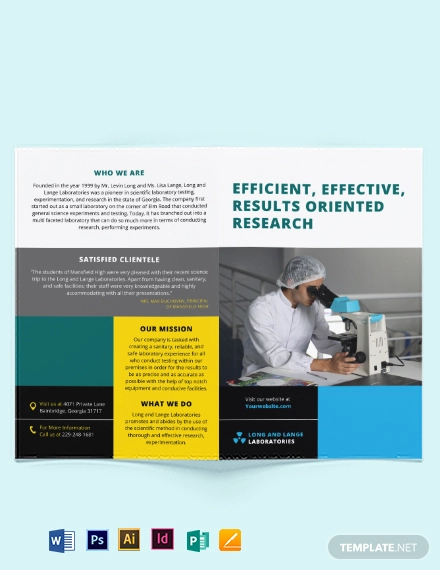 FREE 21 Science Brochures In PSD AI Vector EPS InDesign MS 