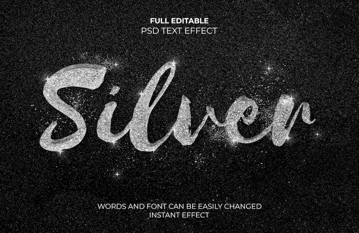 Silver Glitter Font