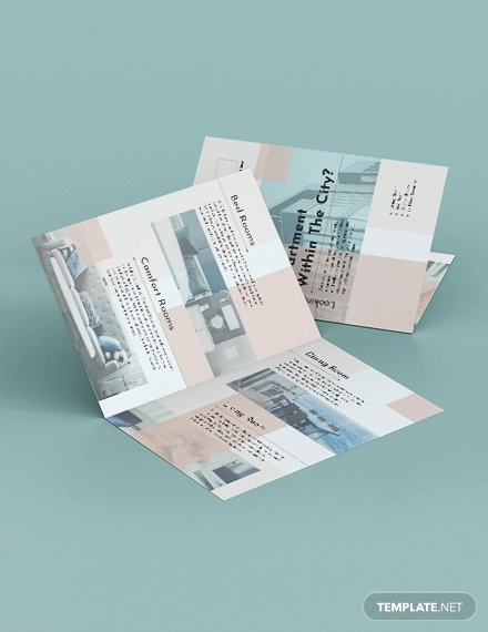 simple apartment bi fold brochure template