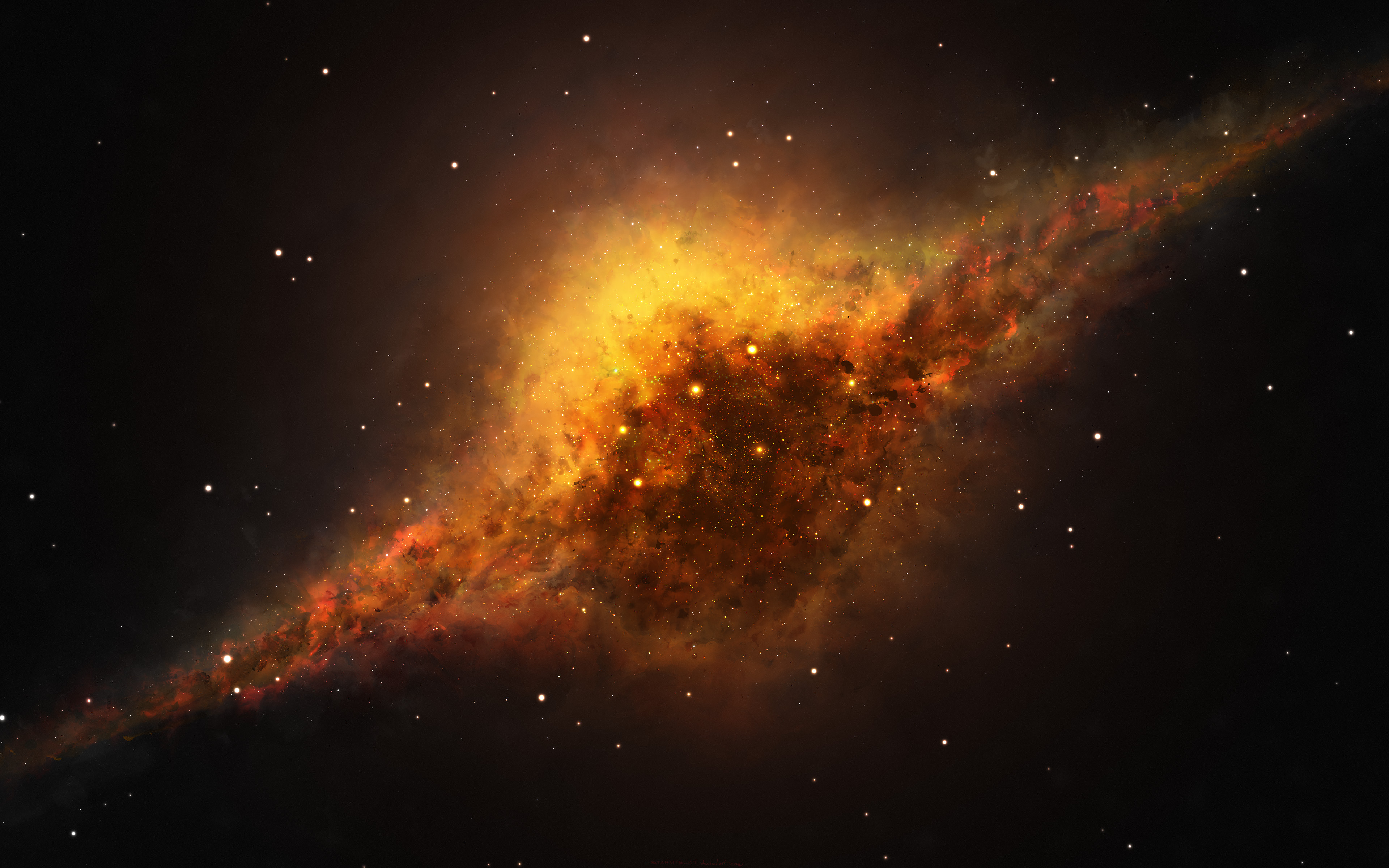 Slice of Fire in Galaxy