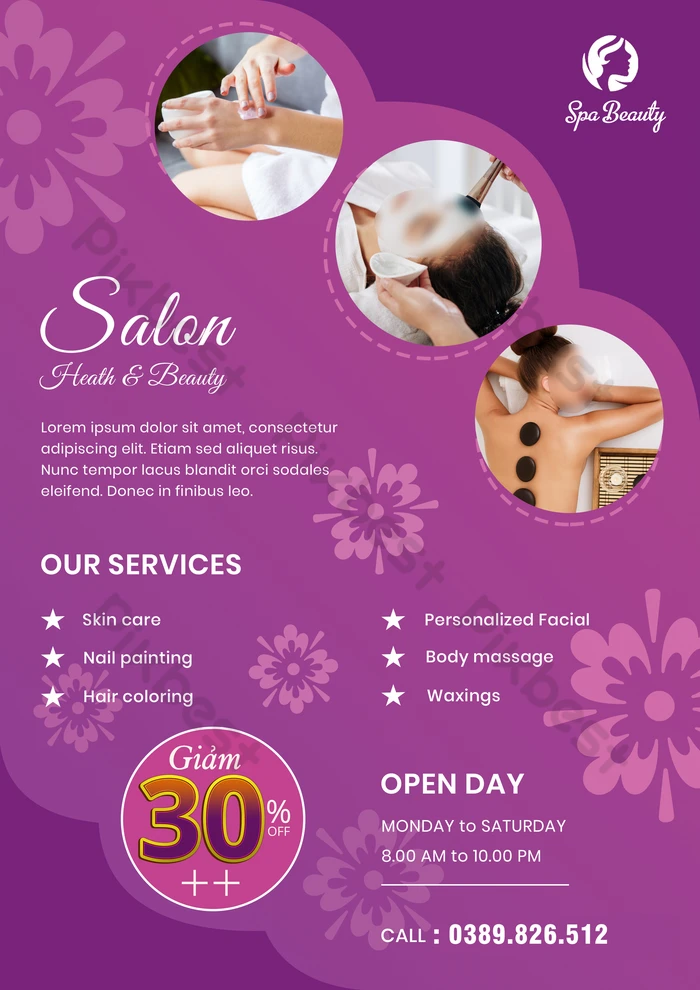 Spa Poster Beauty Design Template