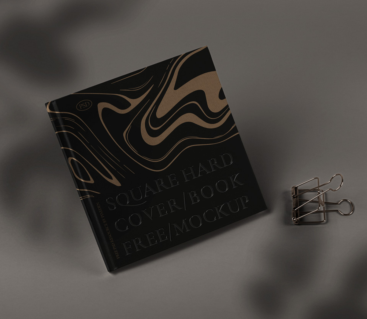 Square UV Psd Hardcover Book Mockup