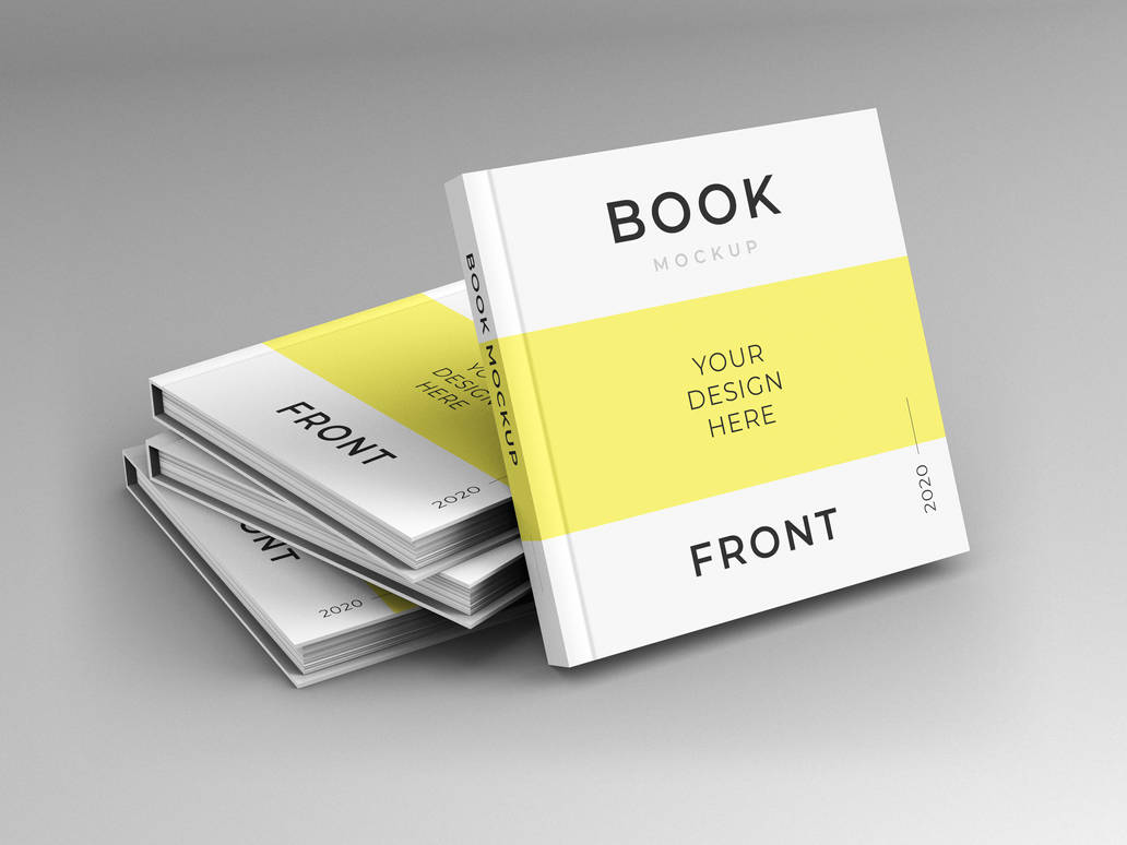 Square Book Mockup Template Design