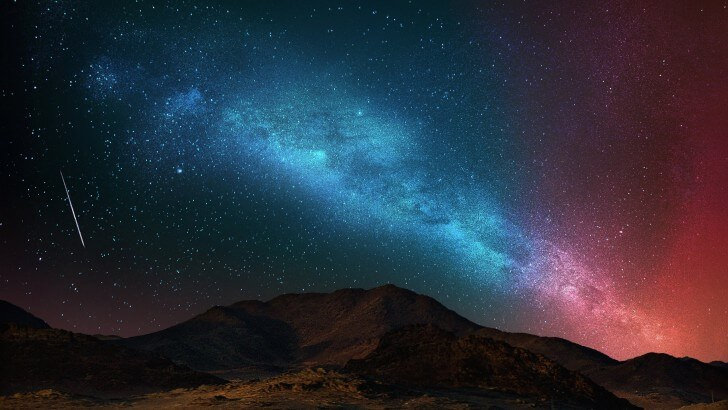 Starry Night Desert Wallpaper