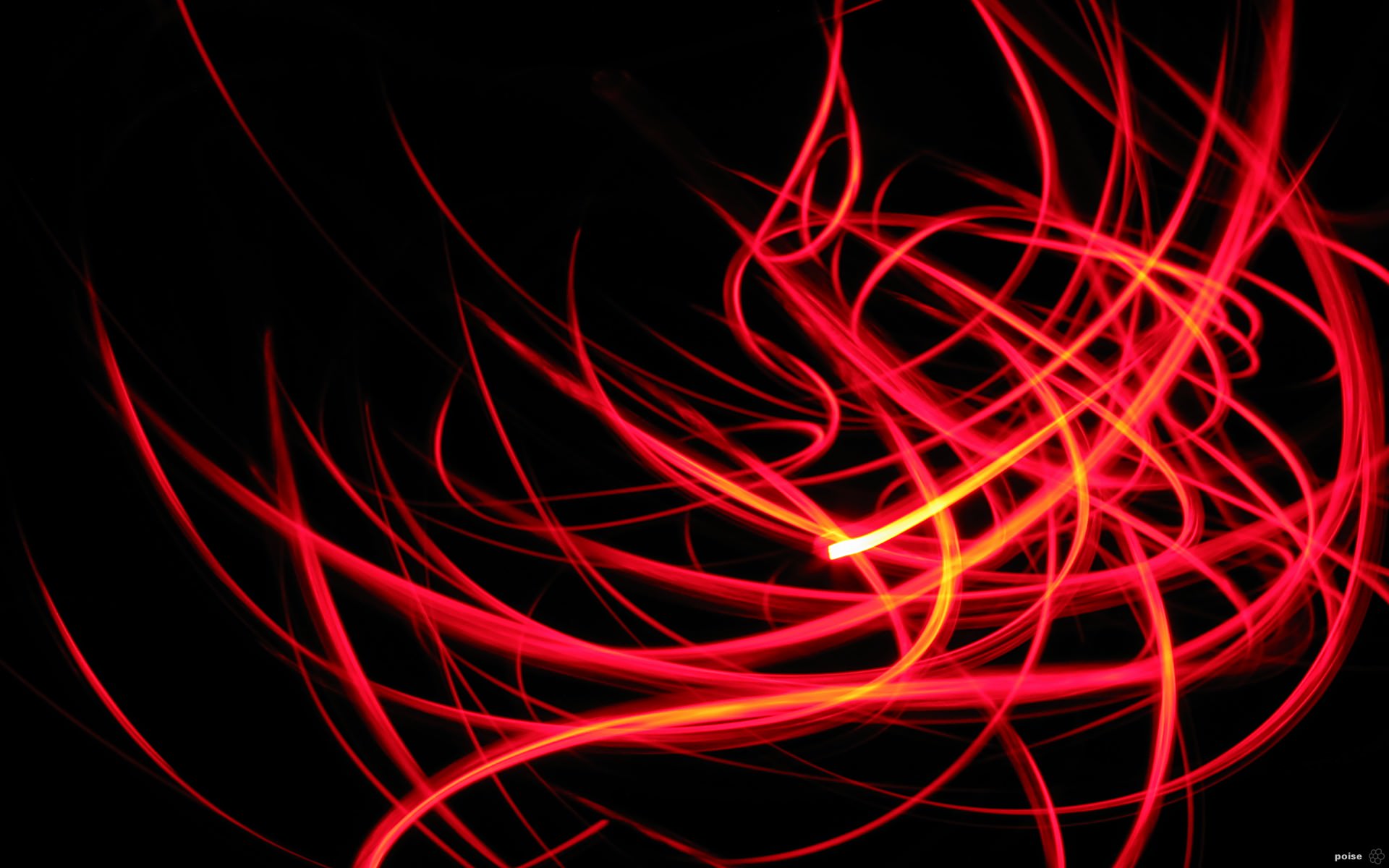 Swirls Red & Black Wallpaper