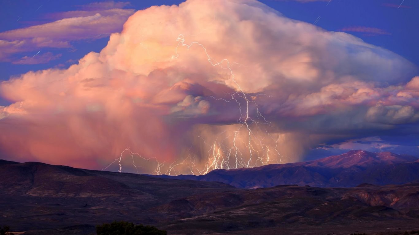 Thunderstorm with Lightning Wallpaper