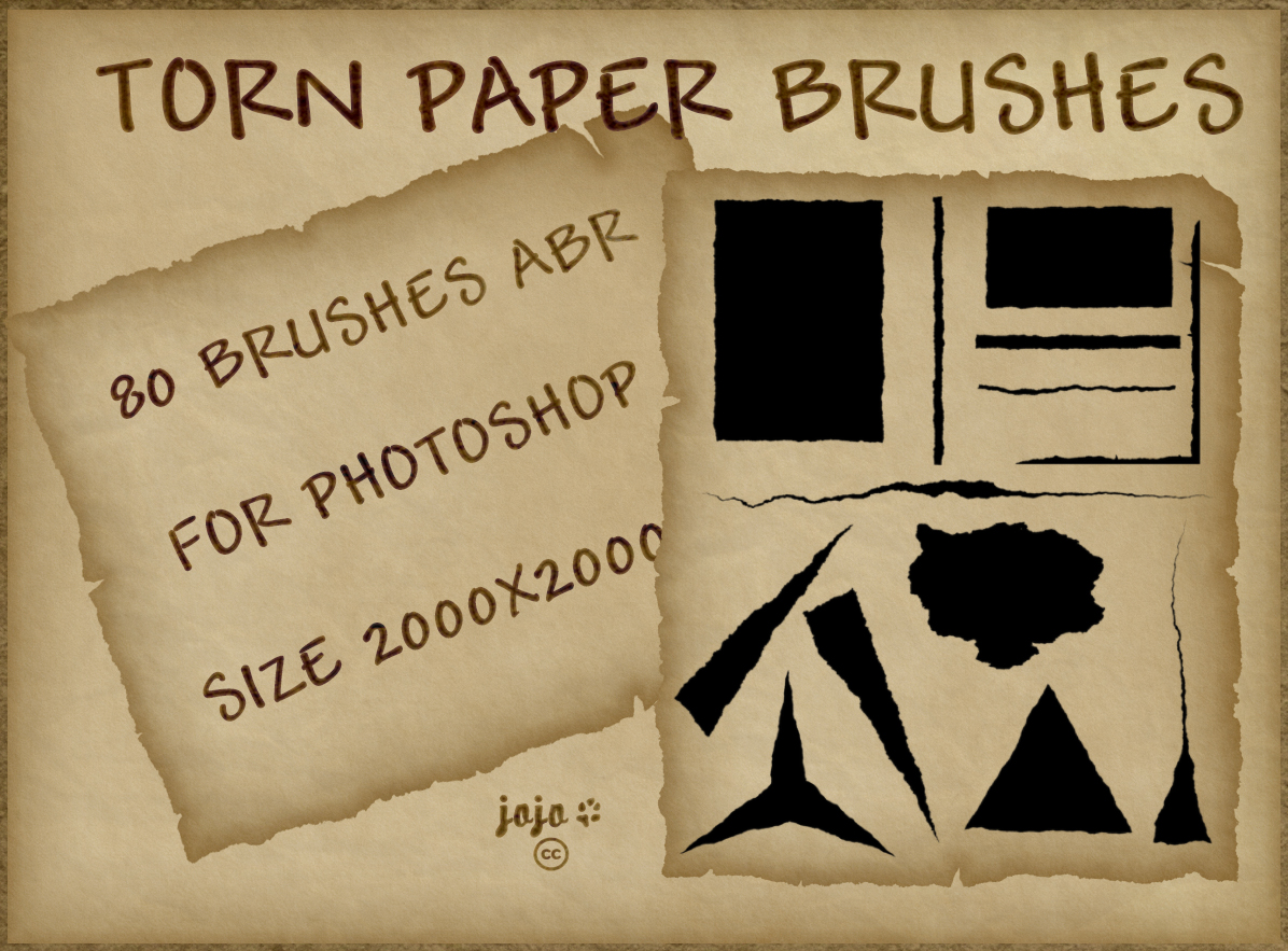 Torn Paper Brushes for Photoshop