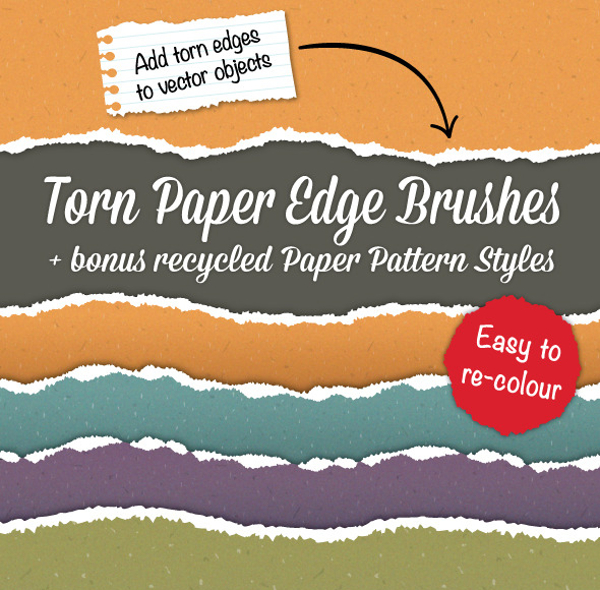 Torn Paper Edge Brushes