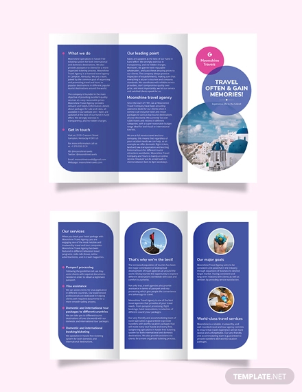 vacation tri fold brochure template