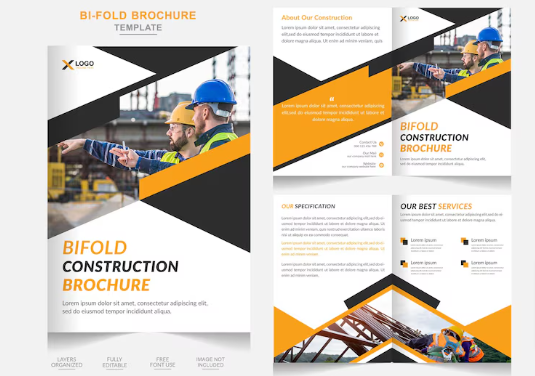 Vector Design Construction Brochure Template