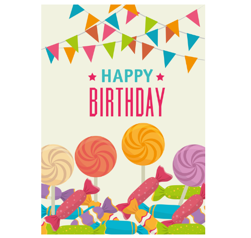 Vintage Happy Birthday Card Design