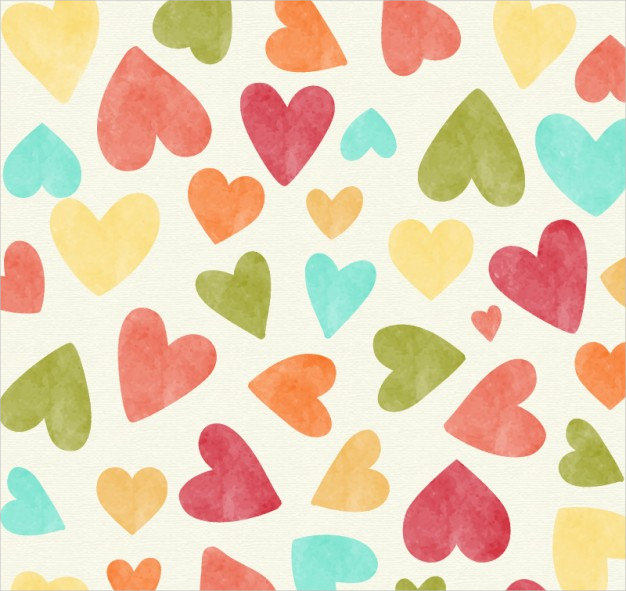 Vintage Hearts Background Free Vector