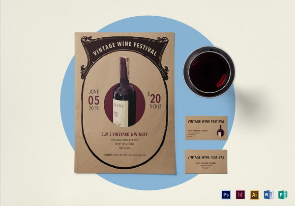 Vintage Wine Festival Flyer Template