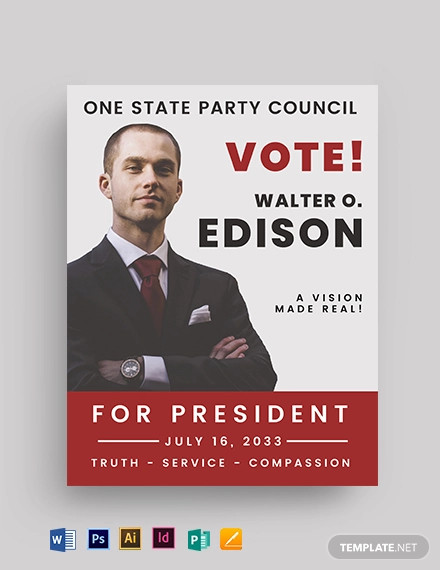 vote election flyer template