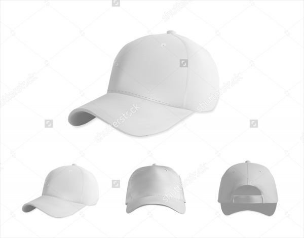 White Baseball Cap Mockup Set