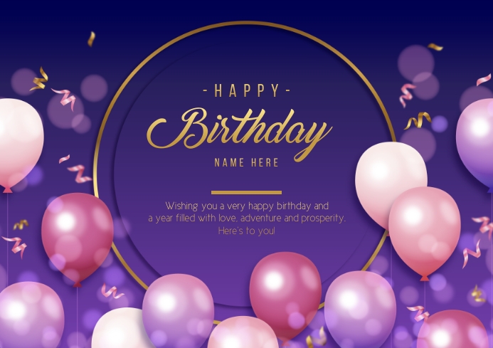 Birthday Postcard Template