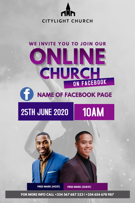 Online Church Flyer Template