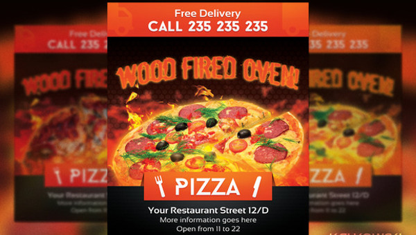 Free 21 Creative Pizza Flyer Templates In Psd Vector Eps Ms Word Indesign Pages Publisher Ai