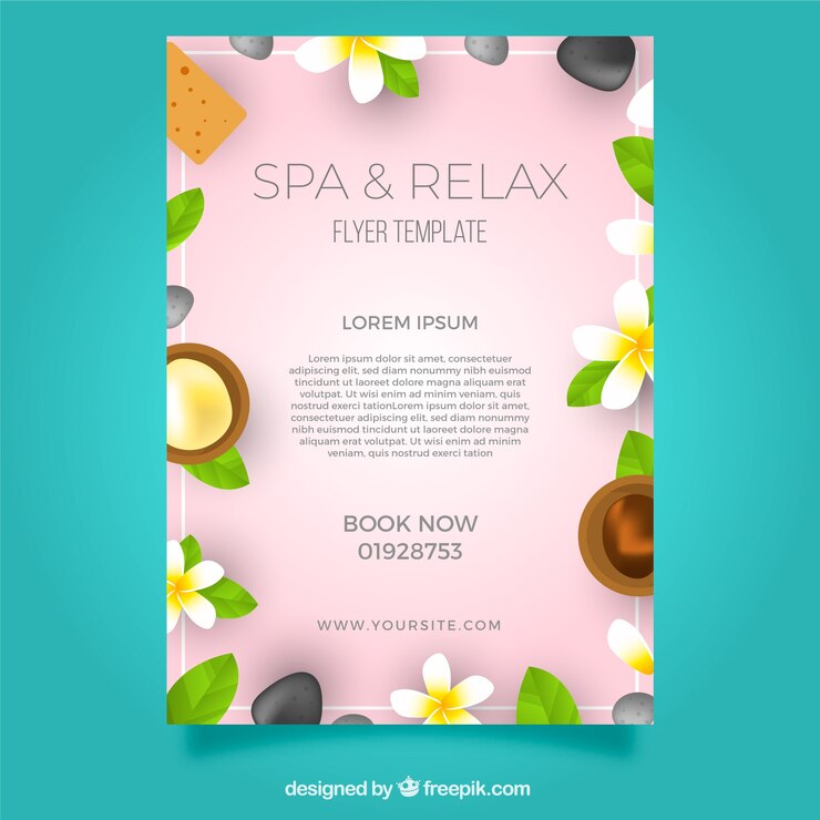 Spa Party Invitation Template with Lovely Style