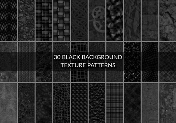 30 Black Background Texture Patterns