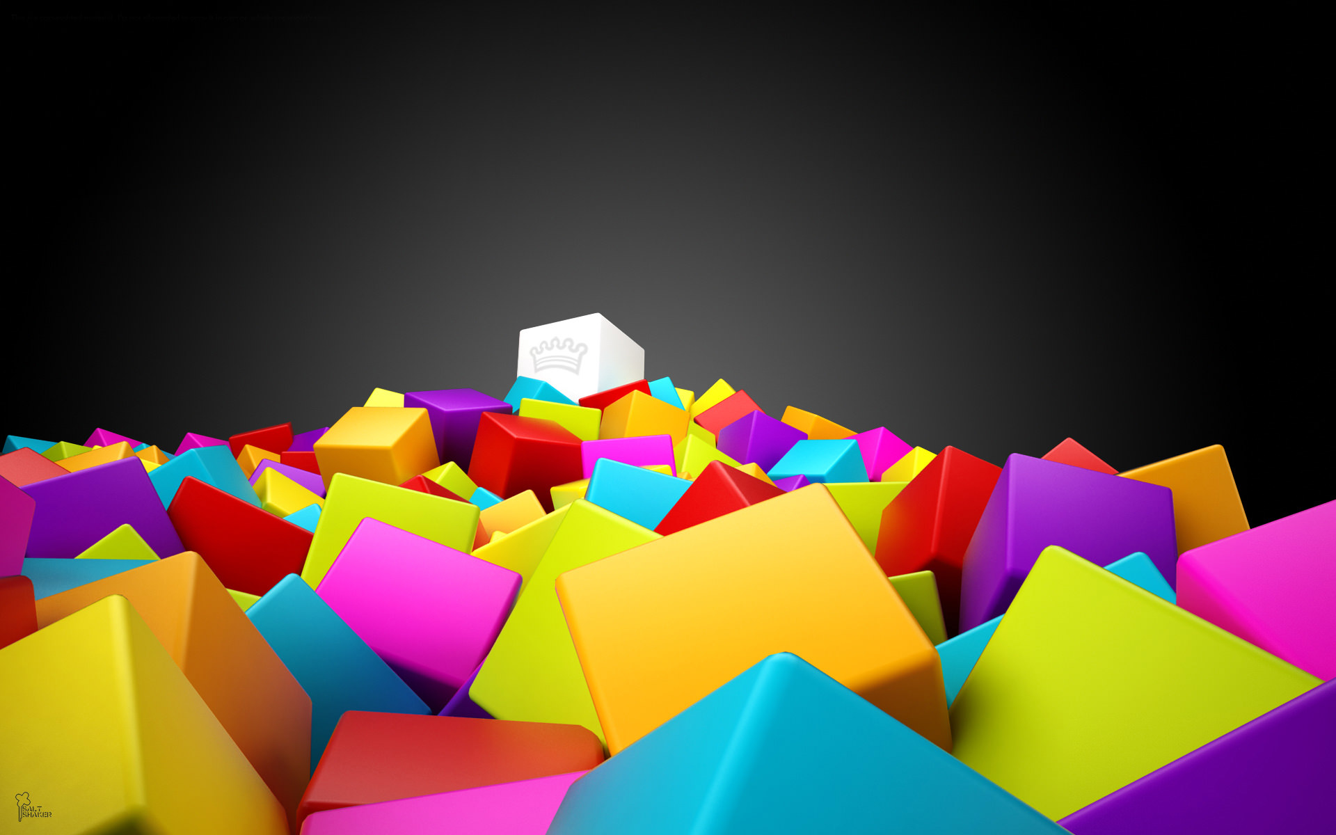 3D Colorful Squares Background