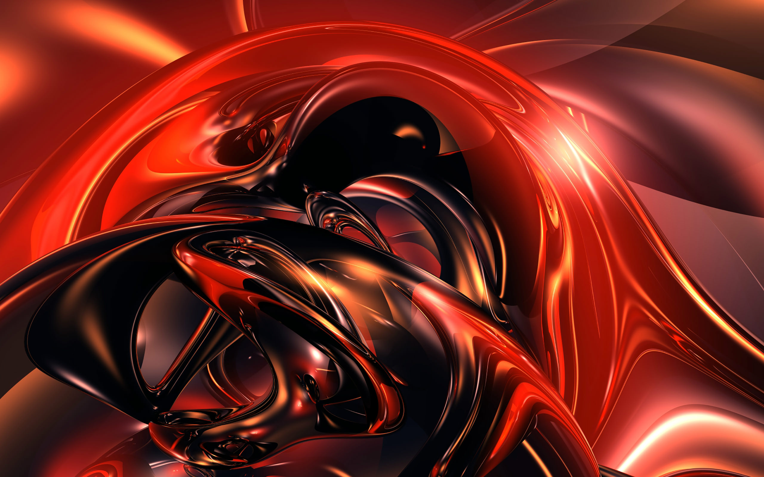 3D Red Abstract HD Wallpaper