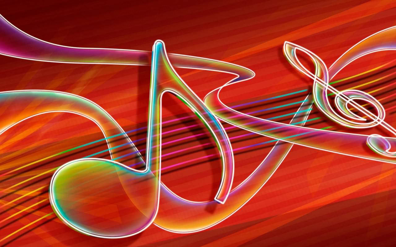 Abstract Red Music Wallpaper