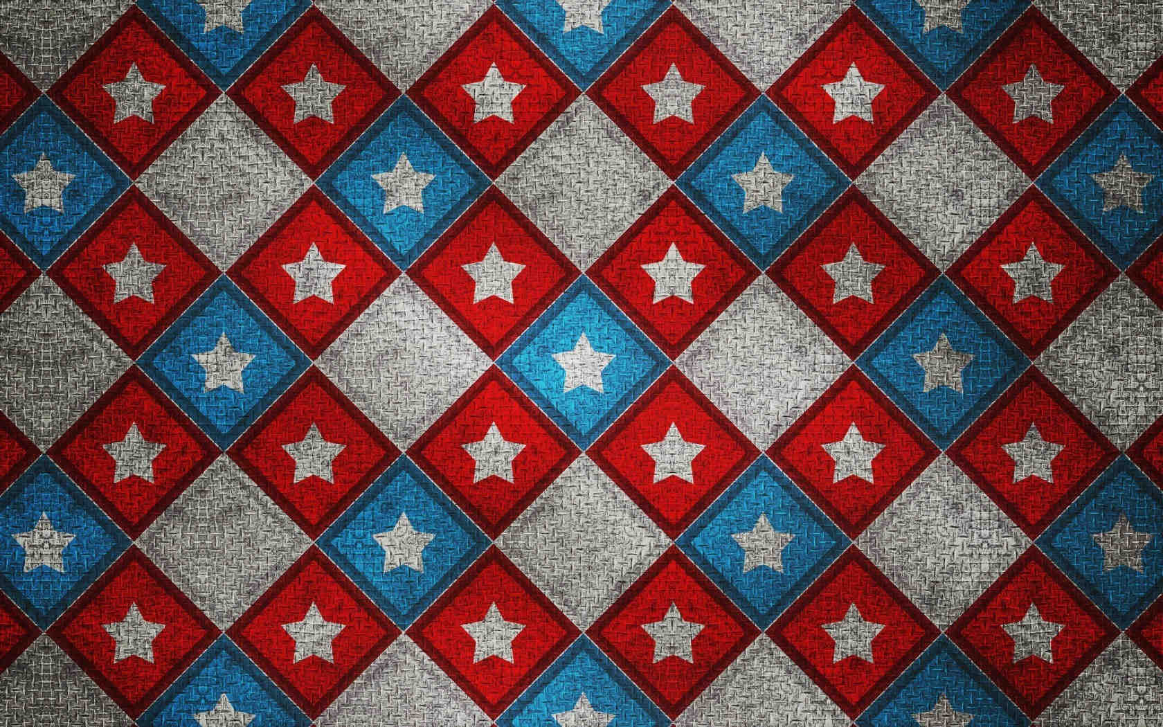 Abstract Square Stars Pattern