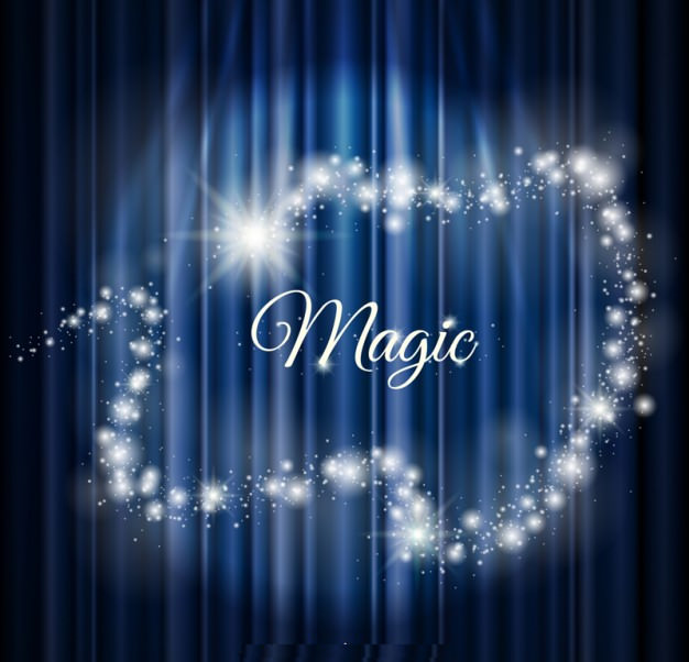 Amazing blue Magical Background