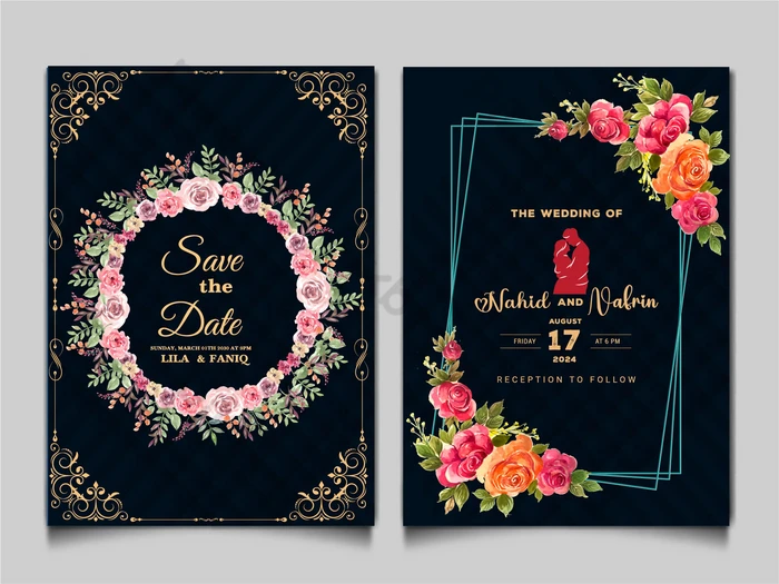 Anniversary Wedding Invitation Card Template for Free