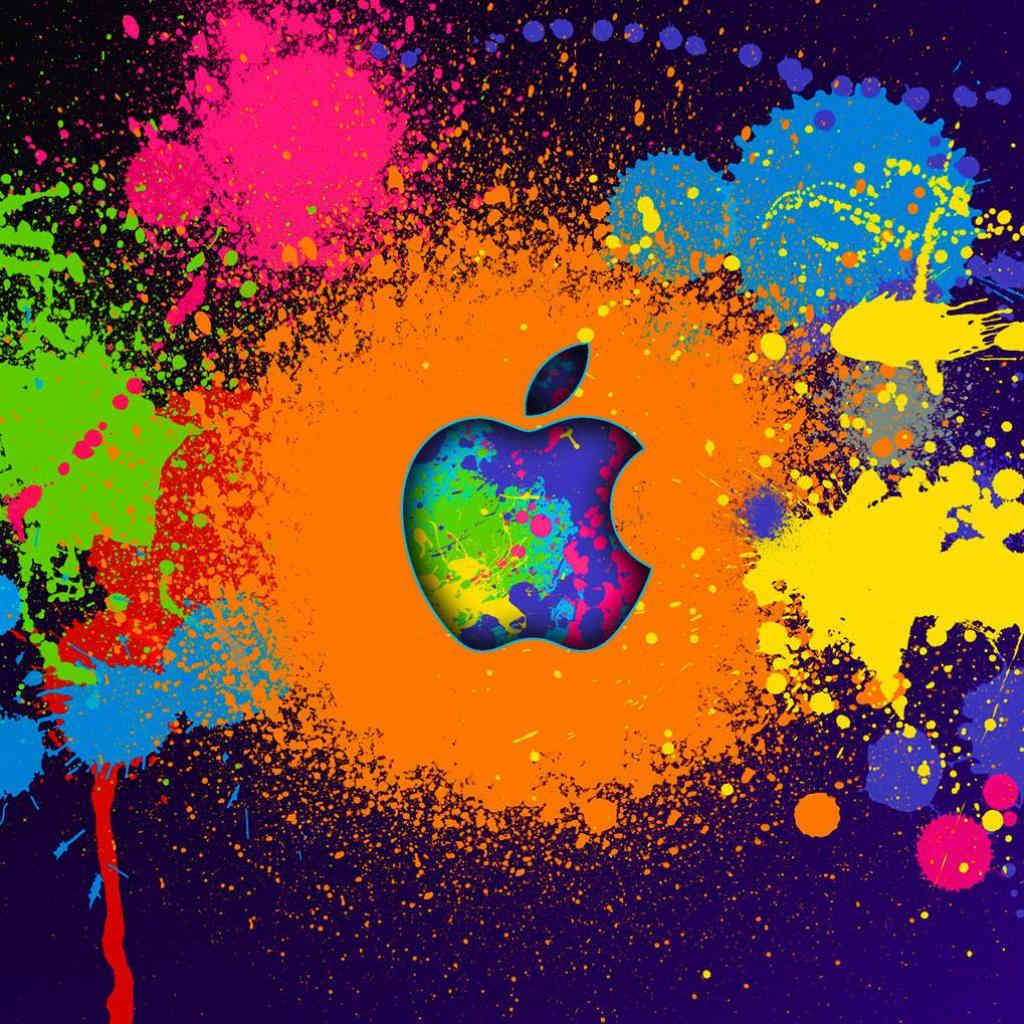 Apple Paint Splatter Background