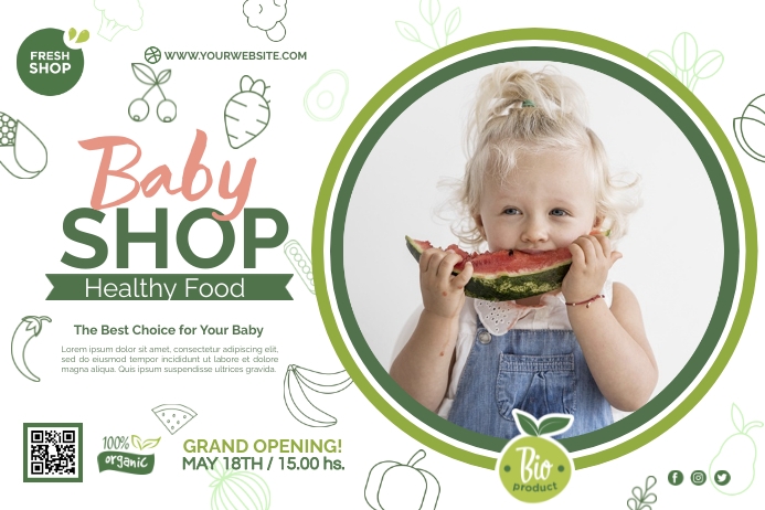 Baby Shop Food Banner 