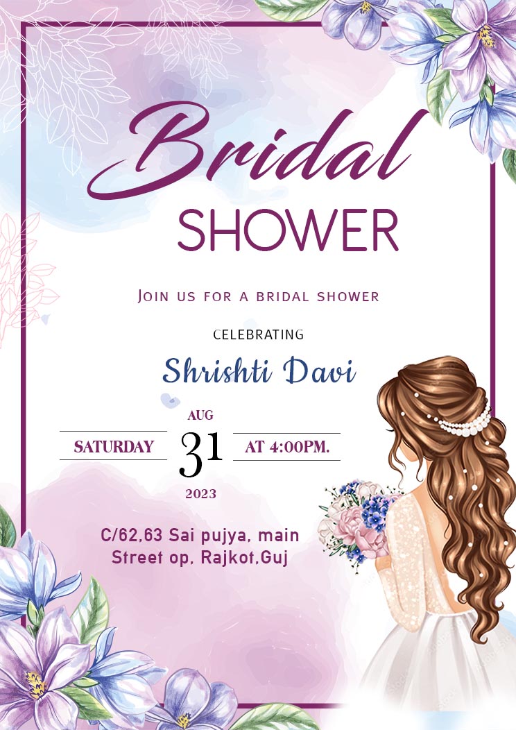 Beautiful Bridal Shower Invitation Template