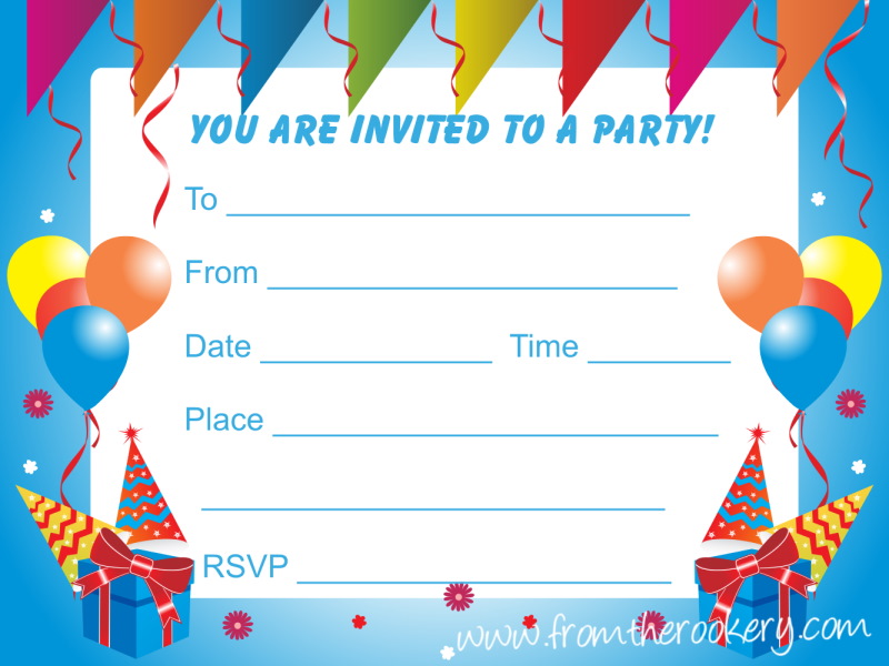 Birthday Party Invitations For Kids