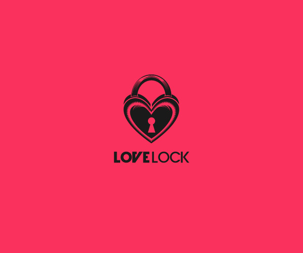 Black Heart Lock Logo