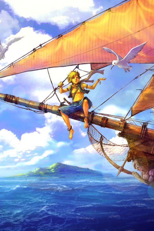 Boy On Ship Anime iPhone Wallpaper