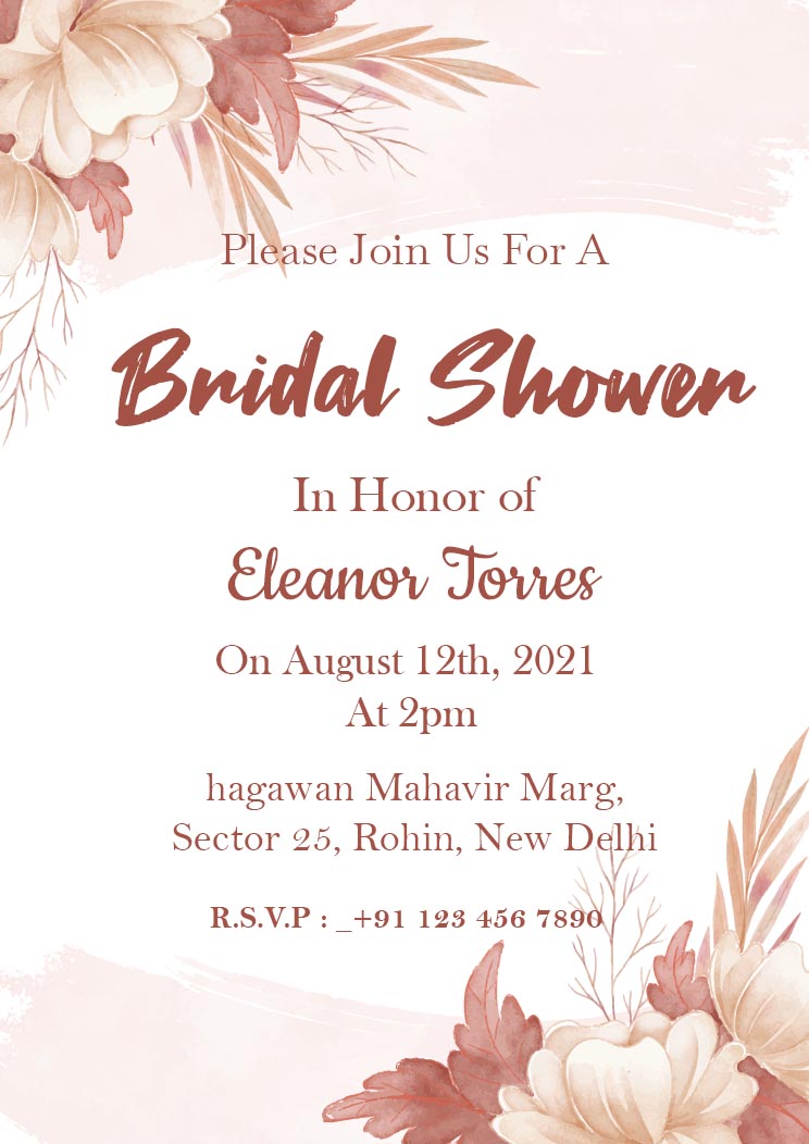 Bridal Shower Party Invitation