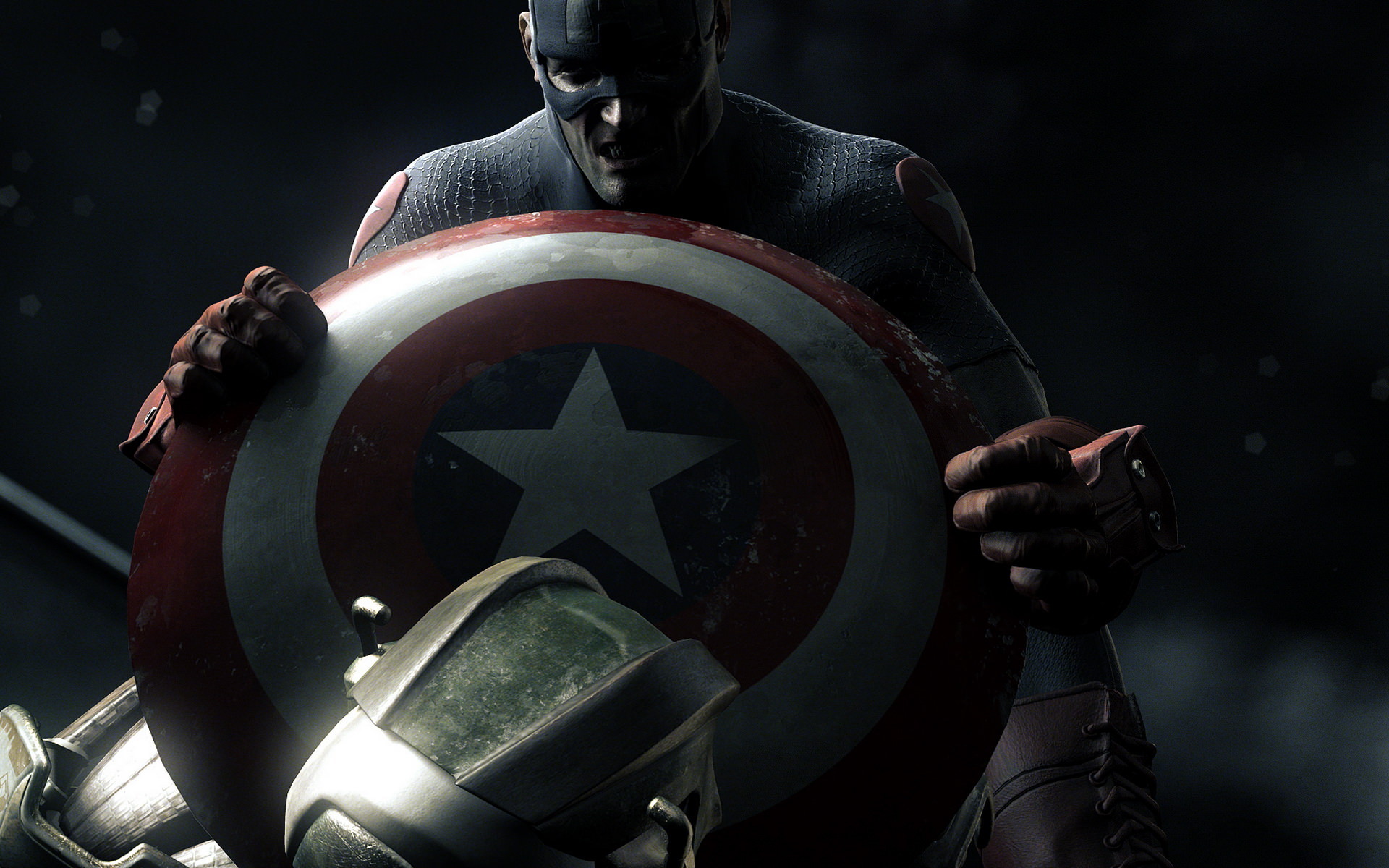 Captain America Fighting Wallpaper