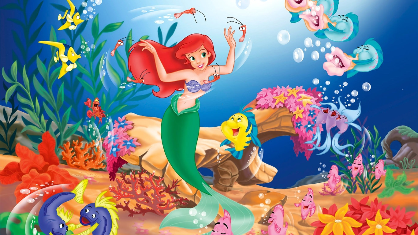 Cartoon Mermaid Wallpaper