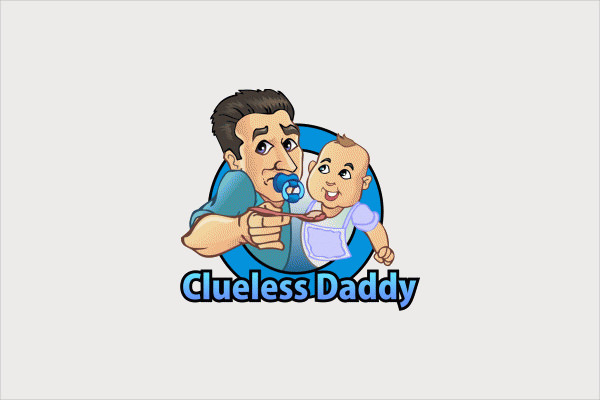 Clueless Daddy Baby Logo