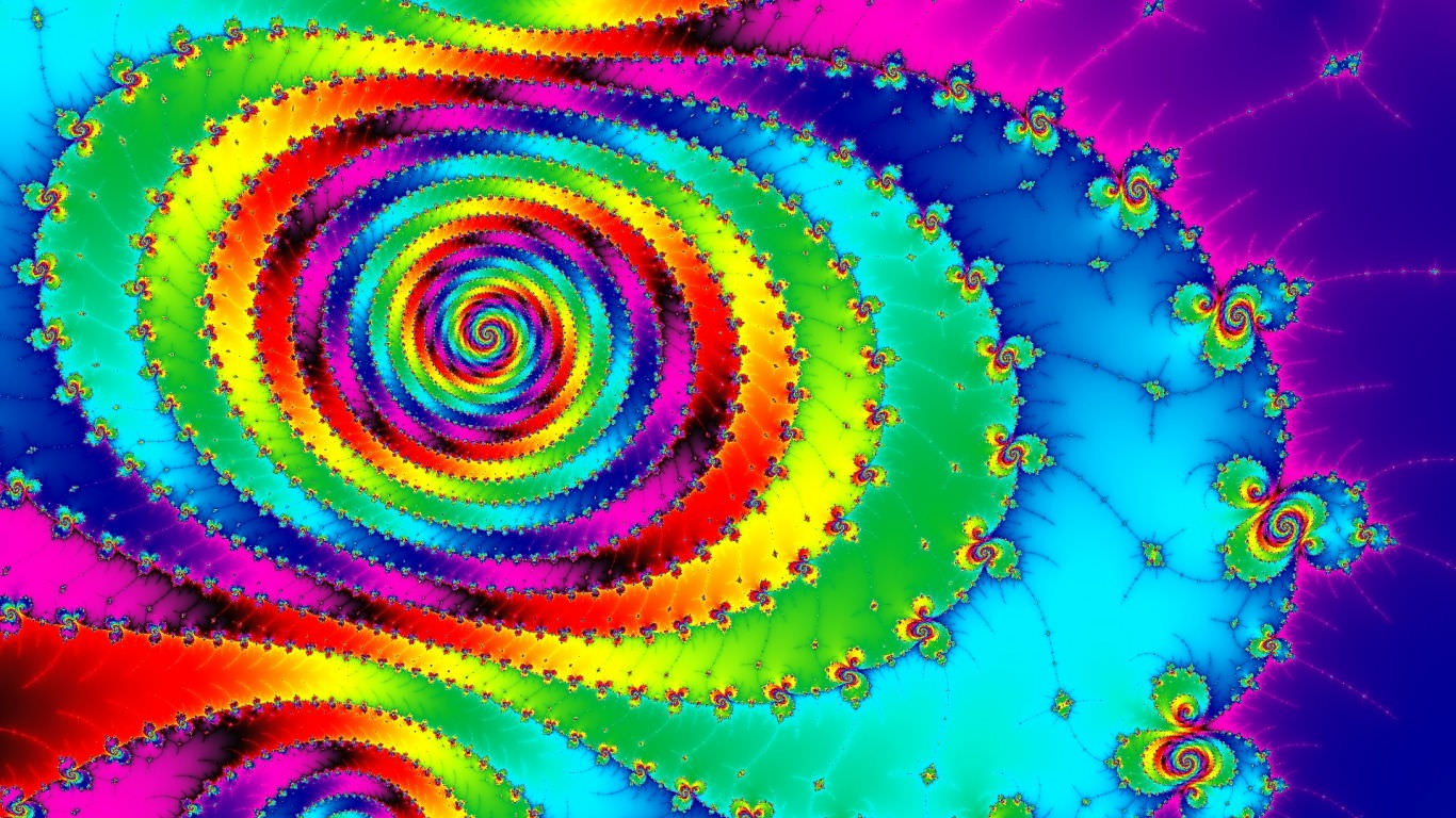 Colorful Rainbow Spiral Wallpaper