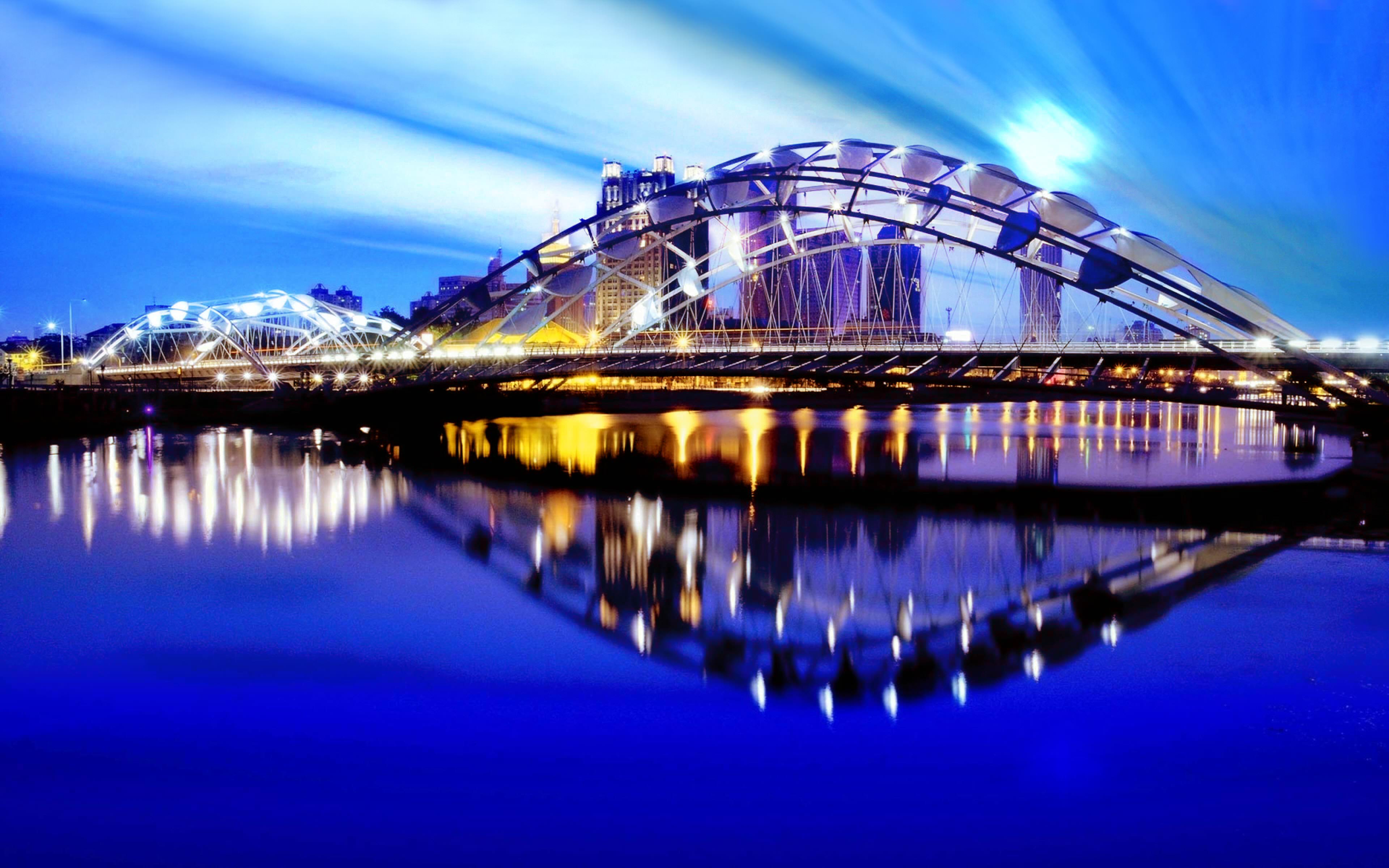 Colorful Reflection of Bridge