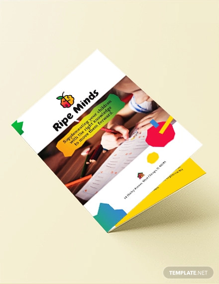 daycare bi fold brochure template